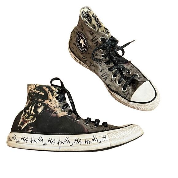 Converse DC Comics The Joker Chuck Taylor High Top Sneakers Unisex Men 7 Women 9 - Picture 1 of 10